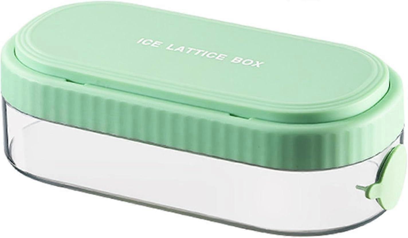 Ice Cube Trays for Freezer - Easy Release 18-grid press-type Ice Cube Maker,Leak Proof Reusable for Ice, Chocolates, JelloGreen