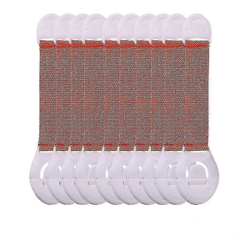 10 Piece Set Of Drawers And  Board Cabinet   Proofing Latch Locks(Orange)