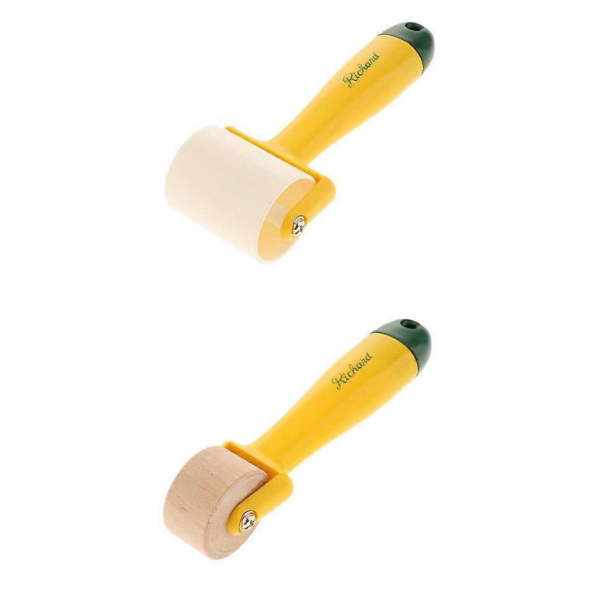 2 Pieces Wallpaper Seam Roller Hand Pressure Cylindrical Shape Roller
