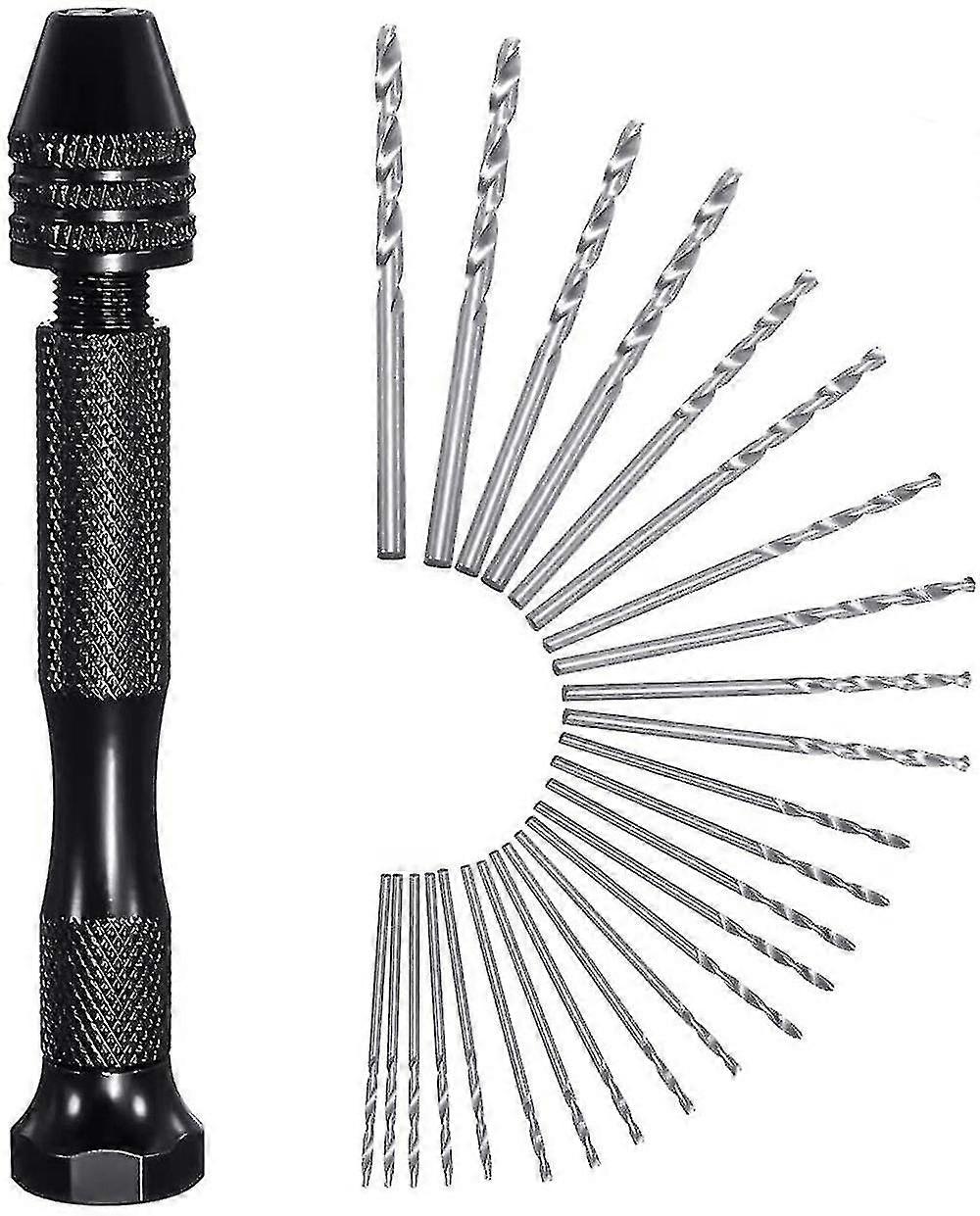 Precision Vice, Hand Drill With Twist Drills, 20 Pcs, Rotary Head Vice