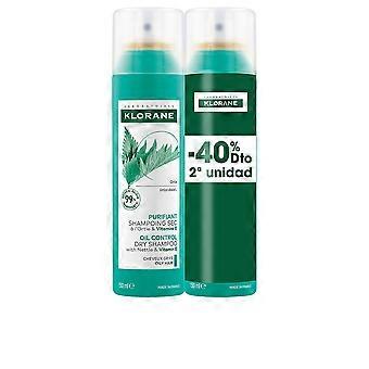 Klorane A La Ortiga Suchy Szampon Regulujący Sebum Do Włosów Przetłuszczających Się Zestaw 2 X 150 Ml Unisex
