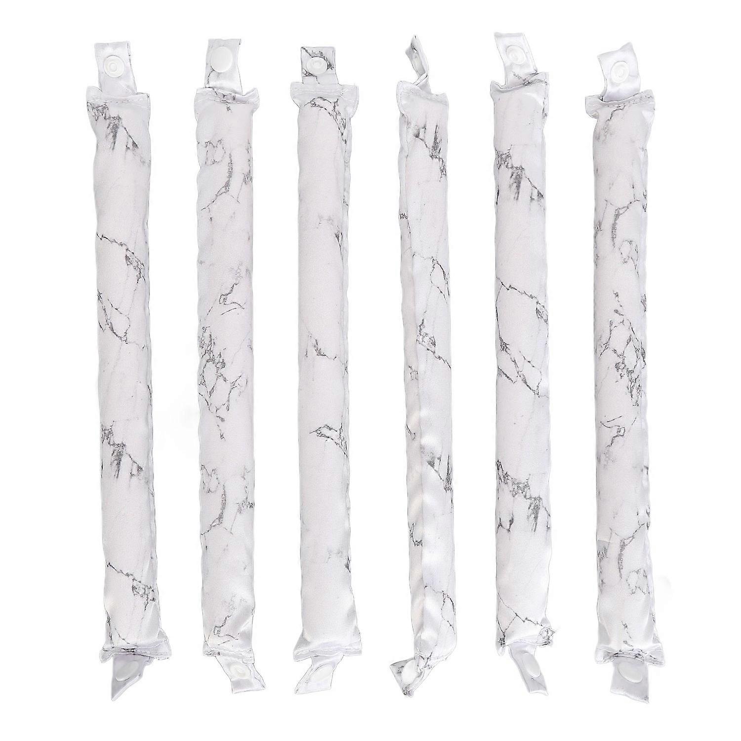 6 Rods Heatless Curling Set Silk Satin Styling Tool Soft Snap Button Heatless Curling Rod Headband f
