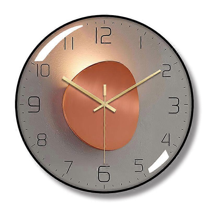 12 Inch Wall Clock Silent Non Ticking, Preciser Modern Style Decor Clock for Home, Office Black C