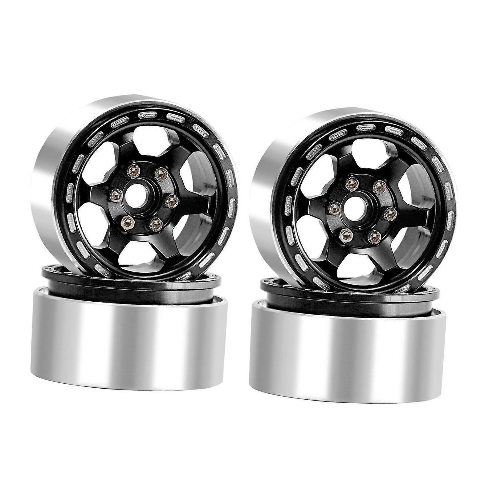 4x1,9 zoll Beadlock Räder RC Felge Beadlock für SCX10 D90 Fahrzeuge Auto Schwarz