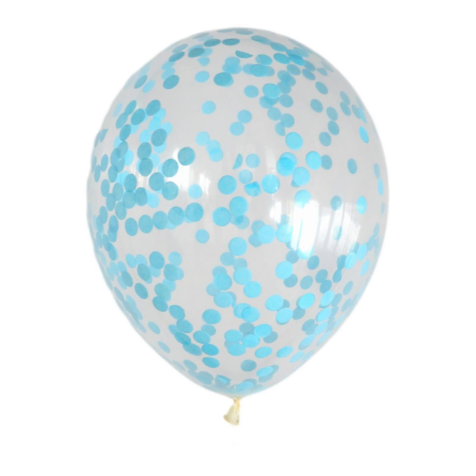 Blaue Konfetti Luftballons (10 Stück / 30 cm)