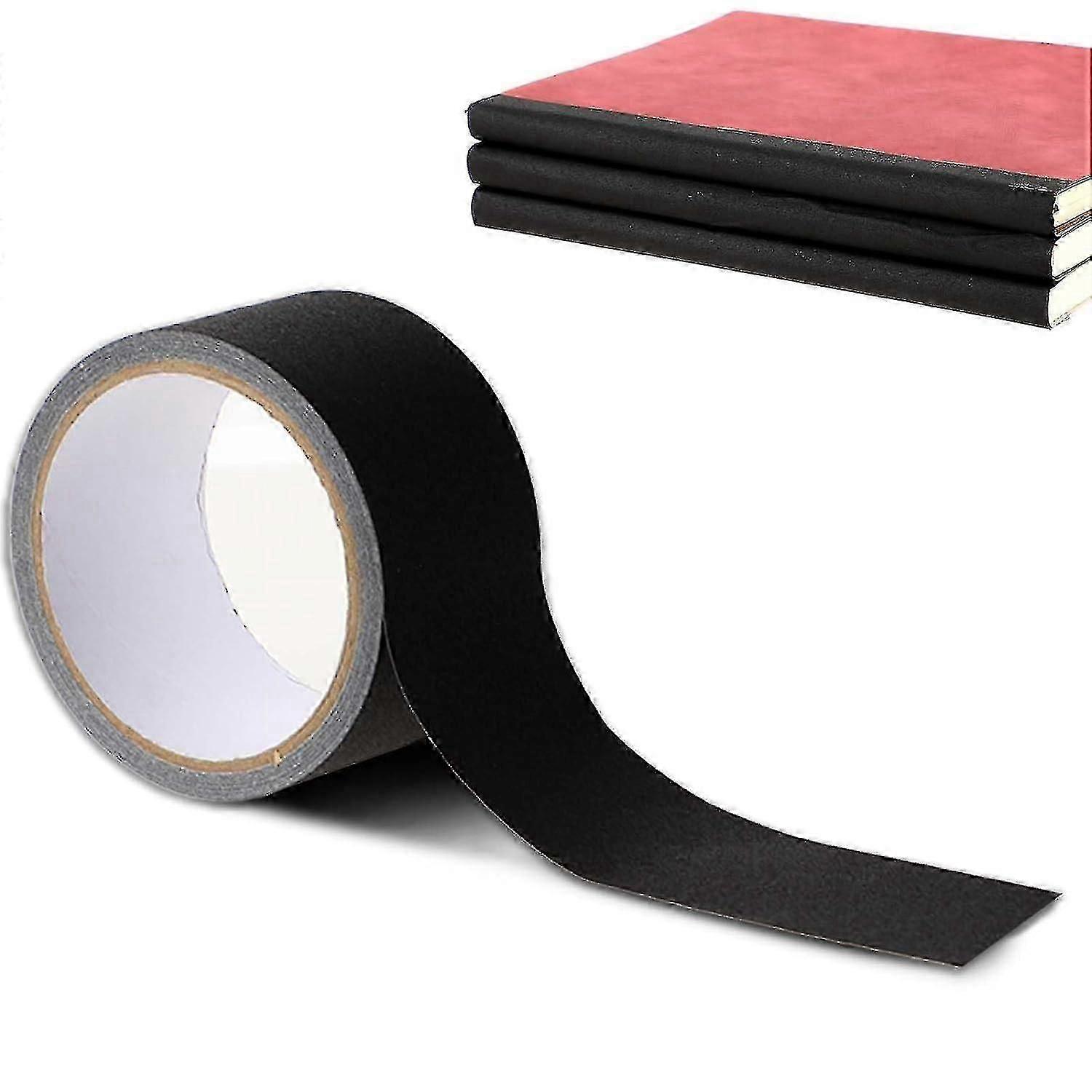 1 rulle bogbinding reparationstape 5cm x 20m sort klud tape bog reparation stof tape til bogbinding søm forsegling tape til gamle