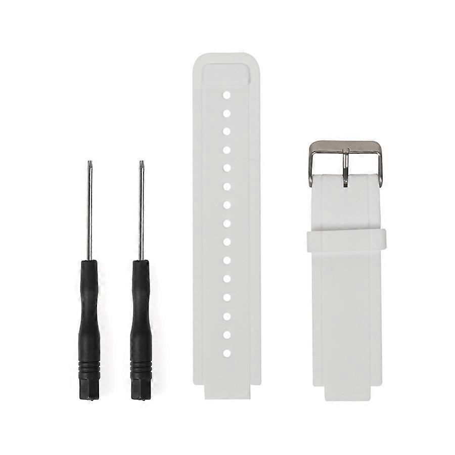 Silicone Watch Strap Watch Band With Tools For Garmin Vivoactive GPS Smart Watch (White)