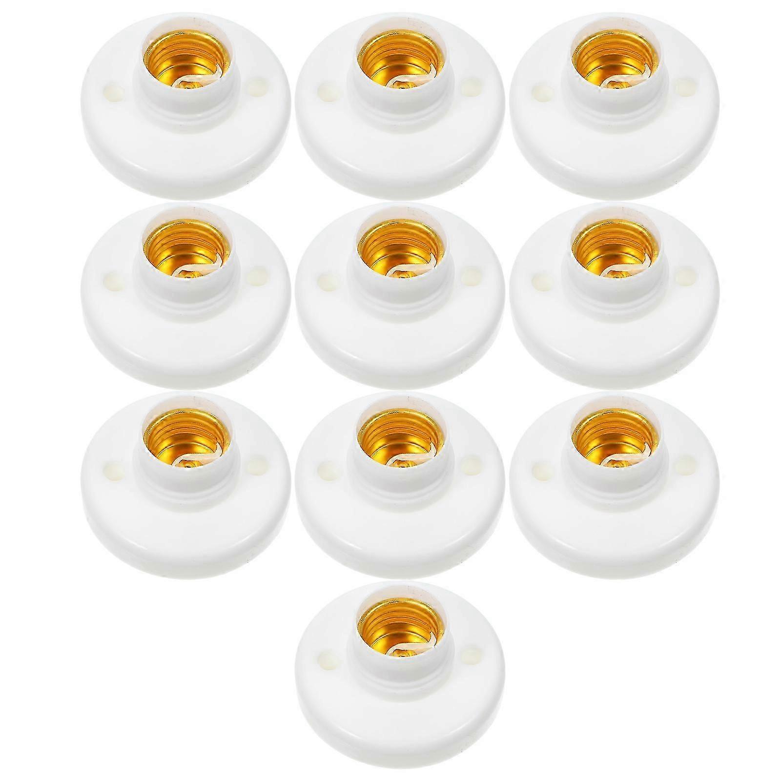 10pcs Light Bulb Socket Ceiling Lamp Base Light Screw Base Desktop Light Base Replacement