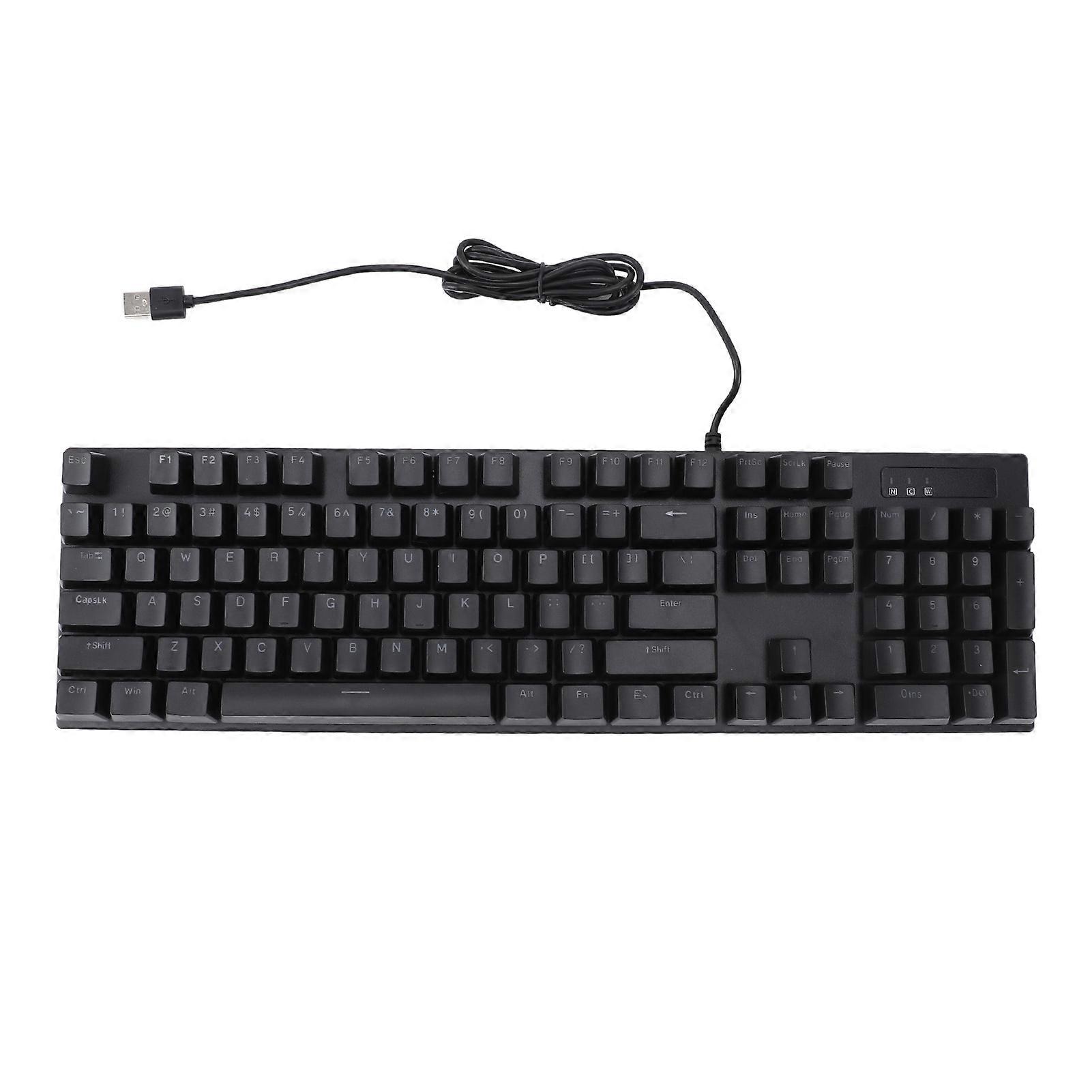 Wired Mechanical Keyboard 104 Keys Blue Switch with 8 Kinds Backlight for Gaming Office
