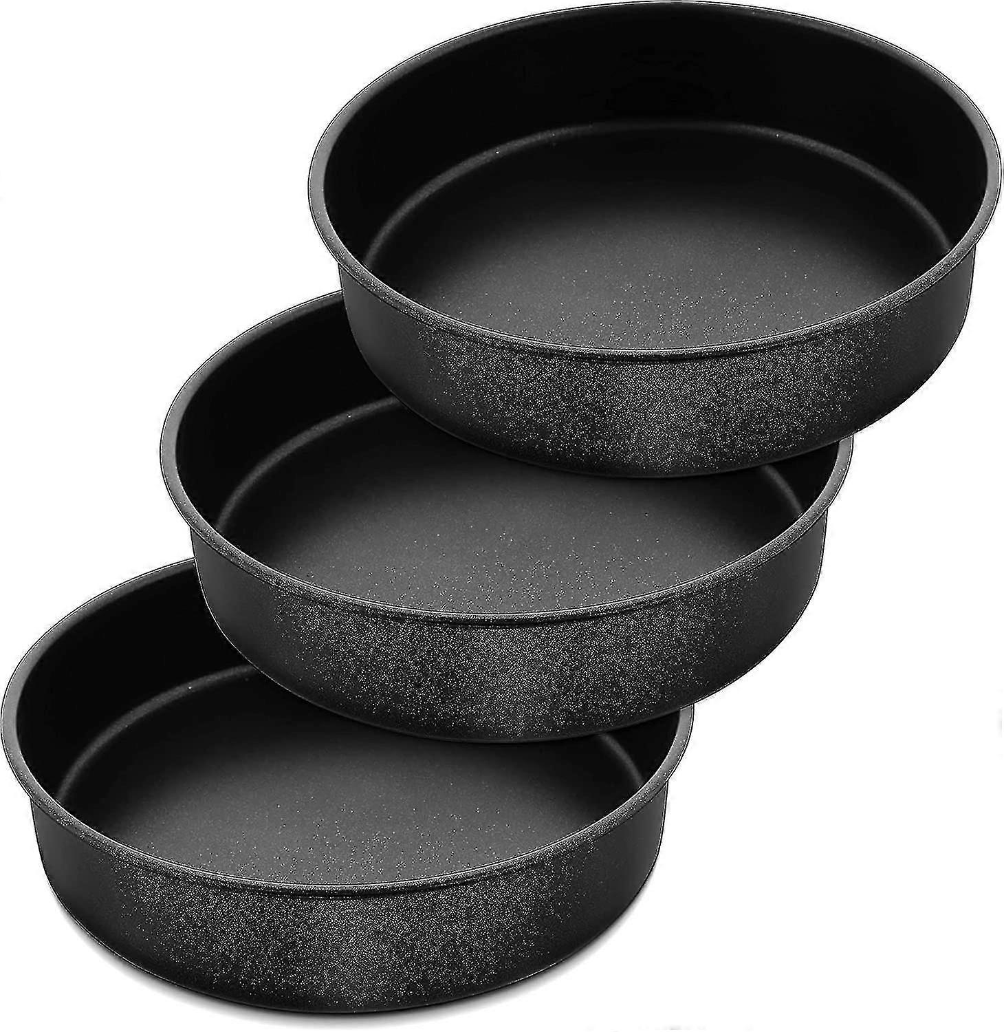 مجموعة قوالب كيك مستديرة مقاس 8 بوصات من 3 قطع ، مقلاة خبز مستديرة من الفولاذ المقاوم للصدأ