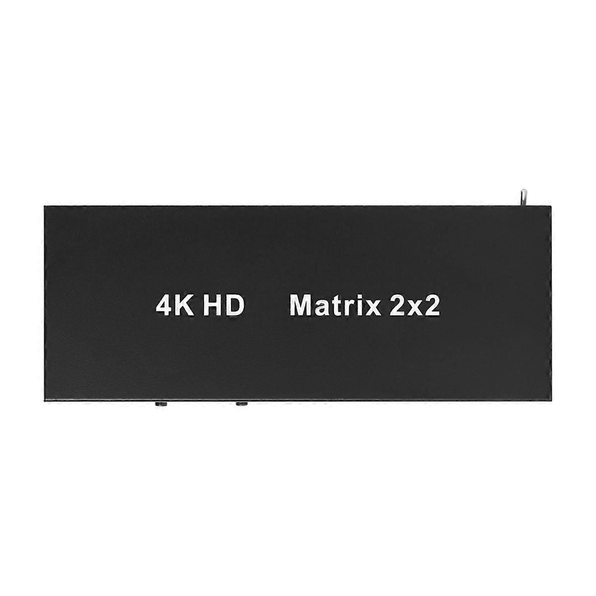 -Compatible Matrix 2X2 Switch Splitter 4K 30Hz with Audio Out Support RS232 for DVD HDTV TV Box US