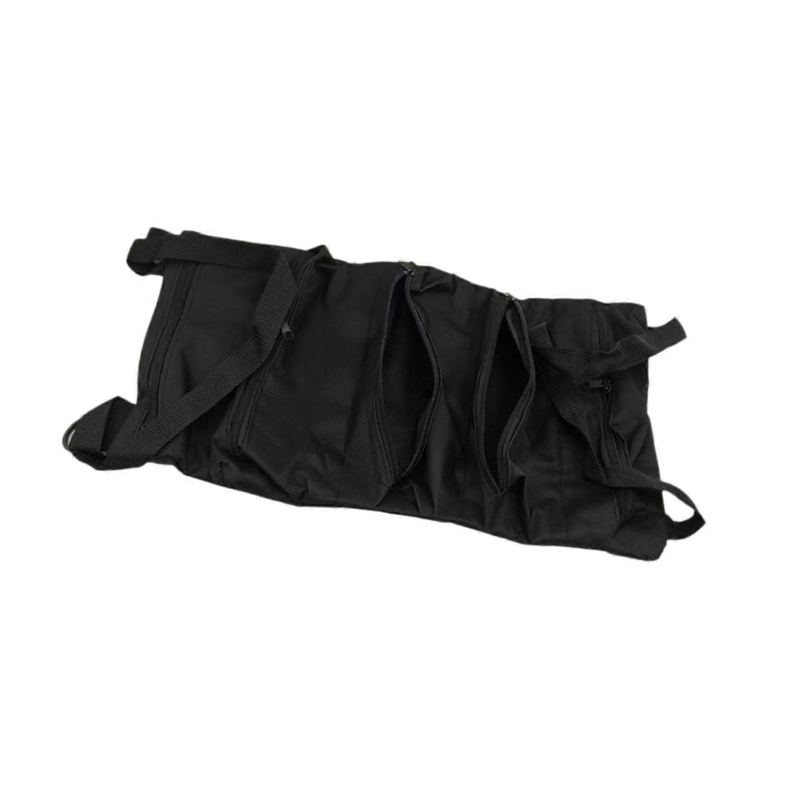 Tool Roll up Bag Handbag with 5 Zipper Pockets Portable Versatile Waterproof