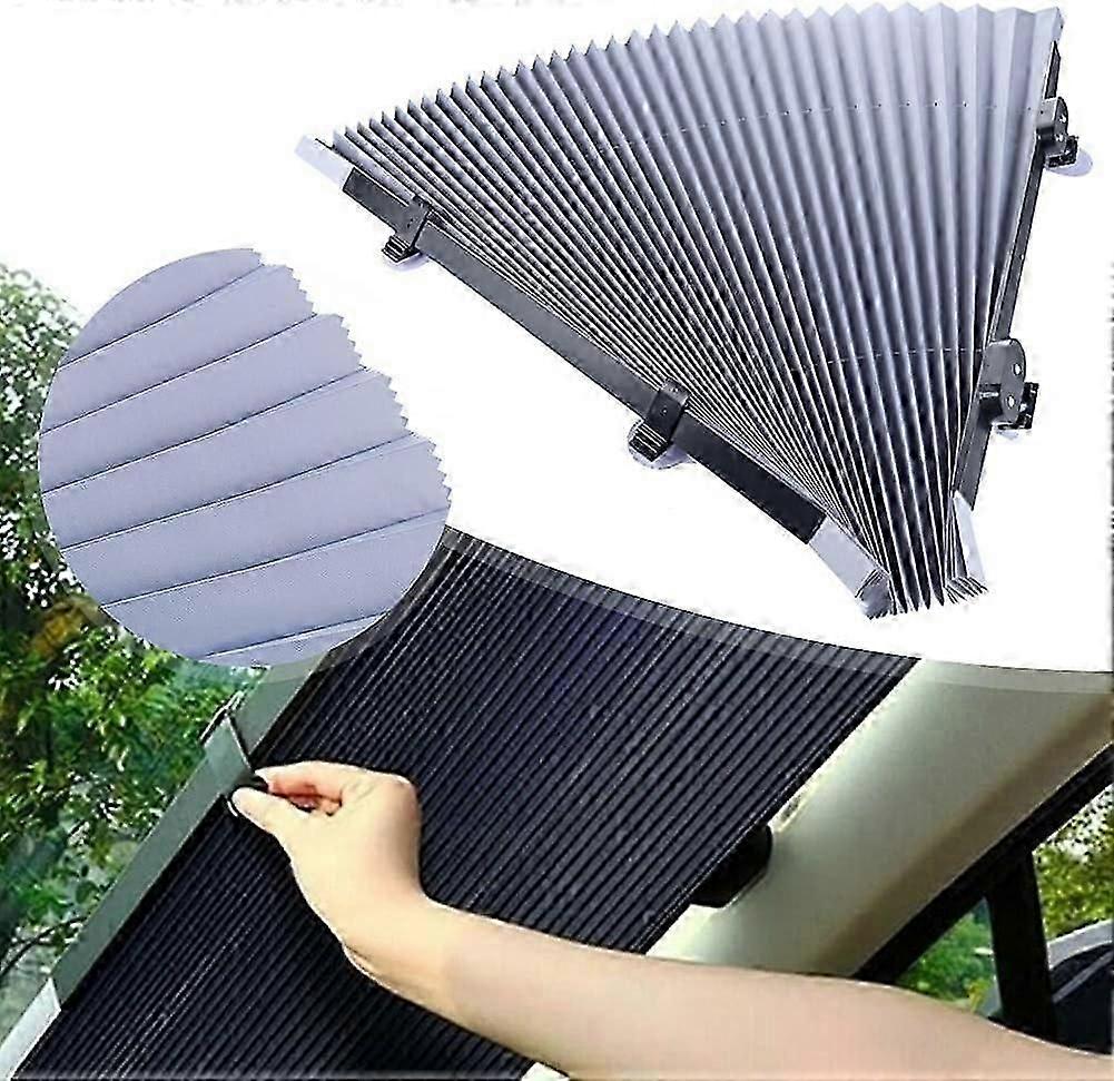Retractable Car Front Windshield Sunshade With Thermal Insulation