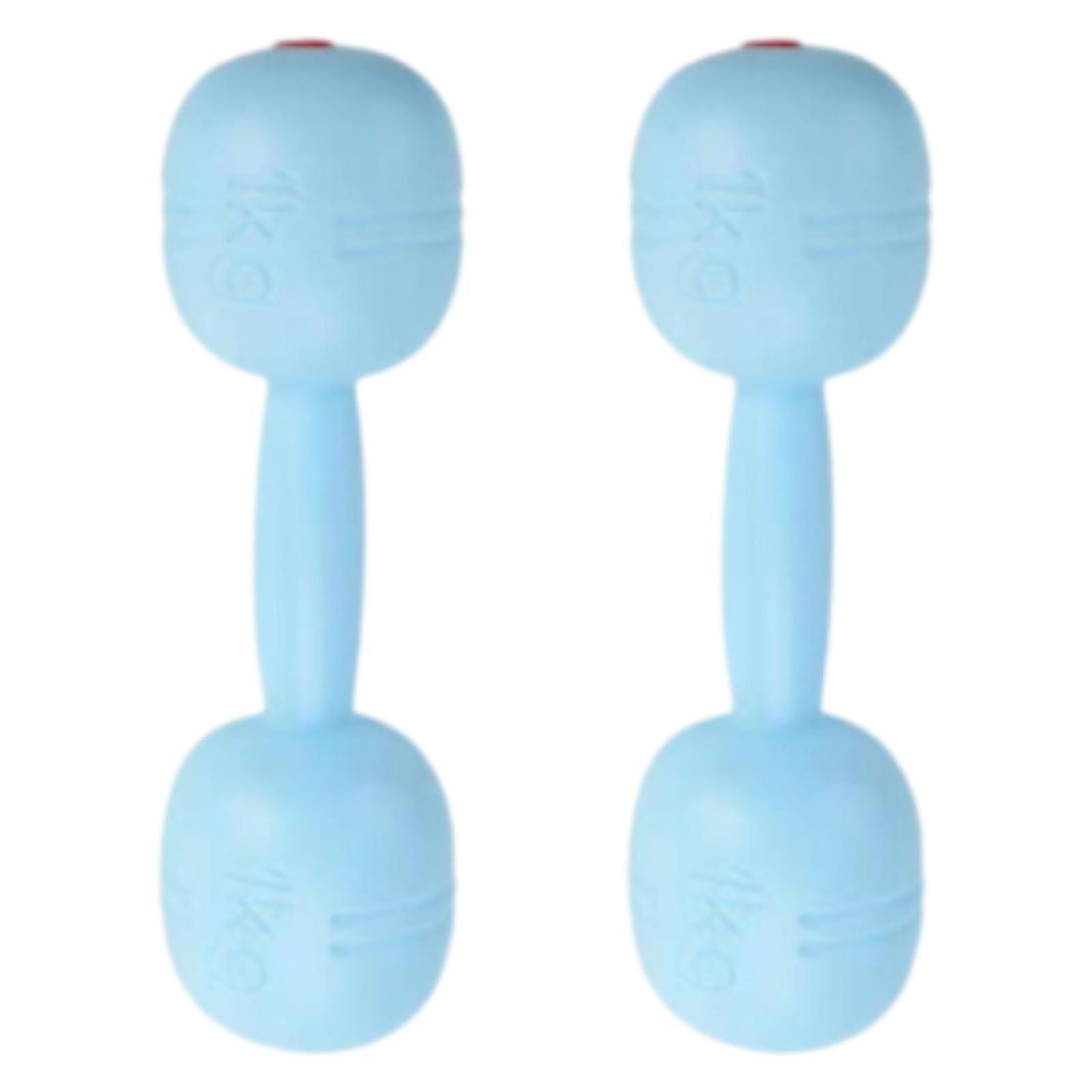 2 pièces remplies d’eau haltères d’exercice de gymnase haltères pour l’haltérophilie de gymnase