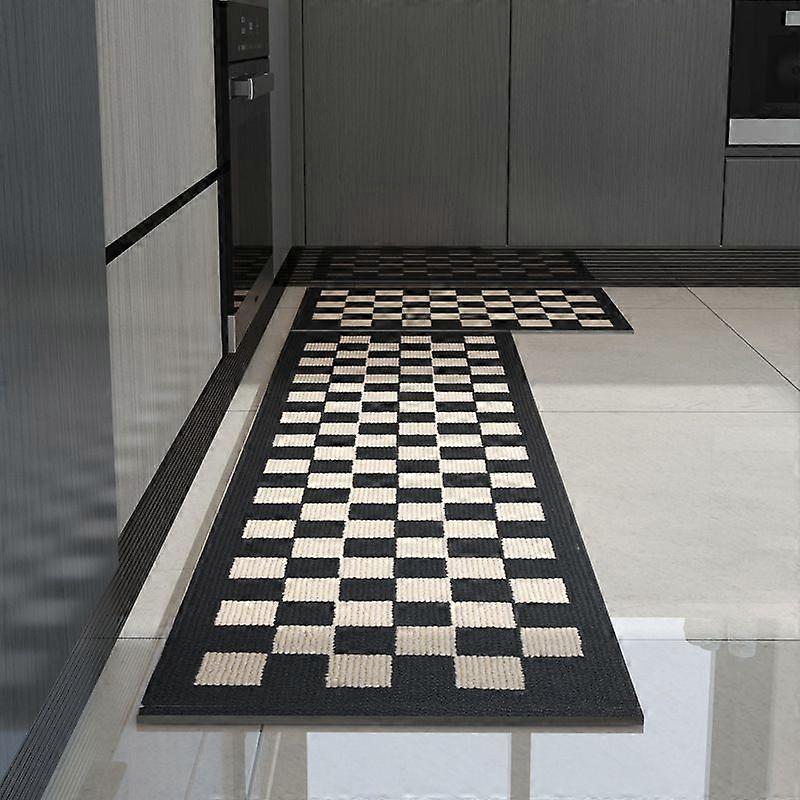 2pcs Kitchen Floor Mats - Checkerboard Kitchen Mat - 45x70cm+45x150cm