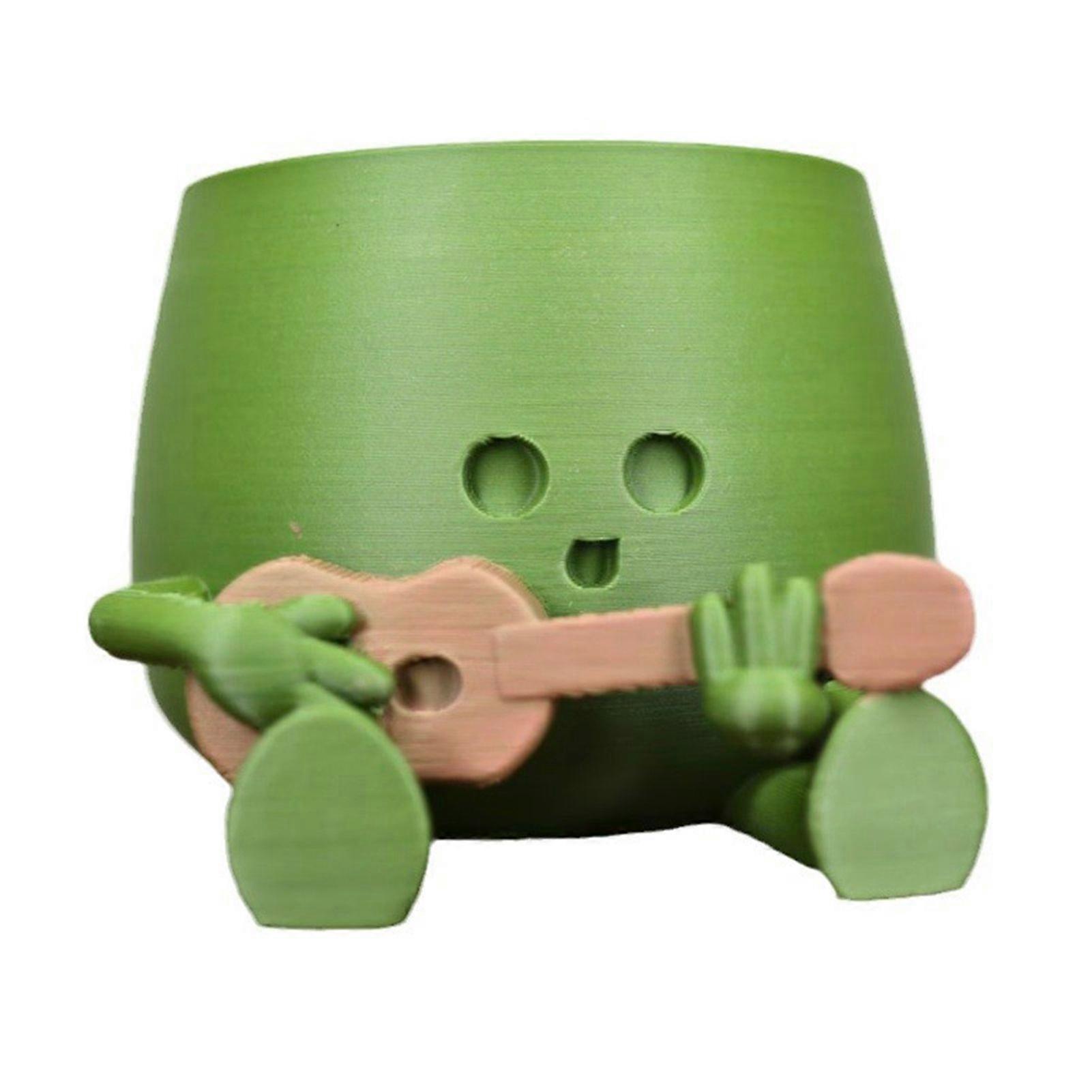 وعاء زراعة على شكل وجه مطبوع ثلاثي الأبعاد، وعاء زهور مبتسم، ديكور سطح الطاولة، وعاء نباتات عصارية، وعاء صبار للنباتات الداخلية والخارجية للمنزل والمكتب