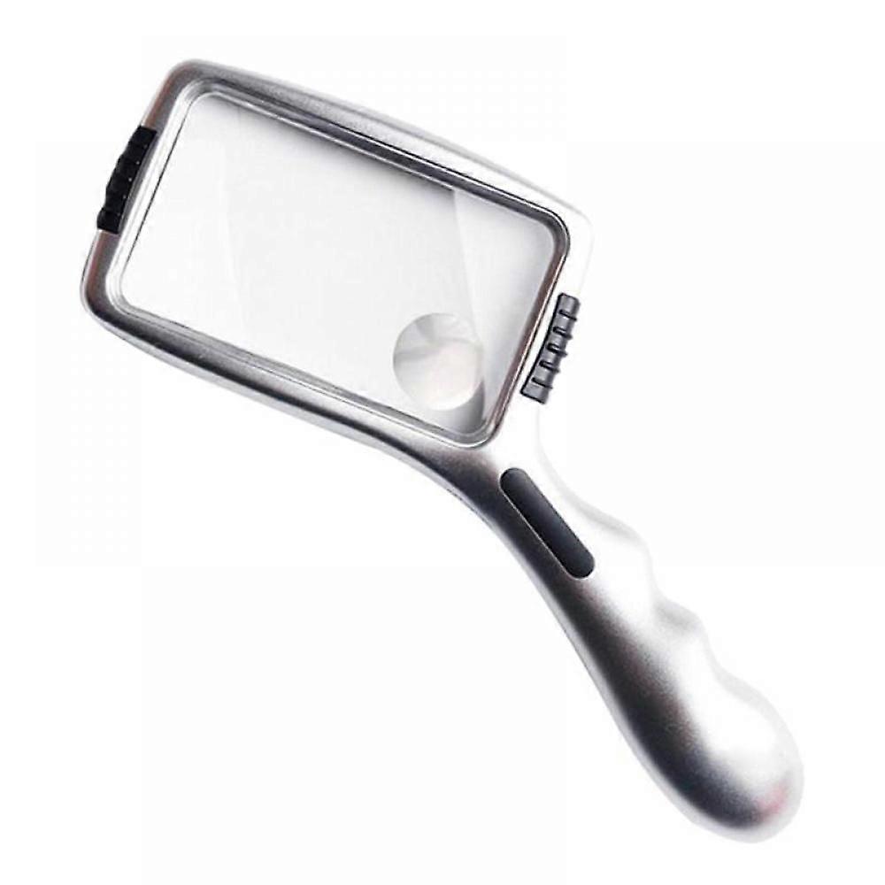 LED Lighted Reading Magnifier, 3X/10X Rectangular Magnifying Glass with Dimmable Light