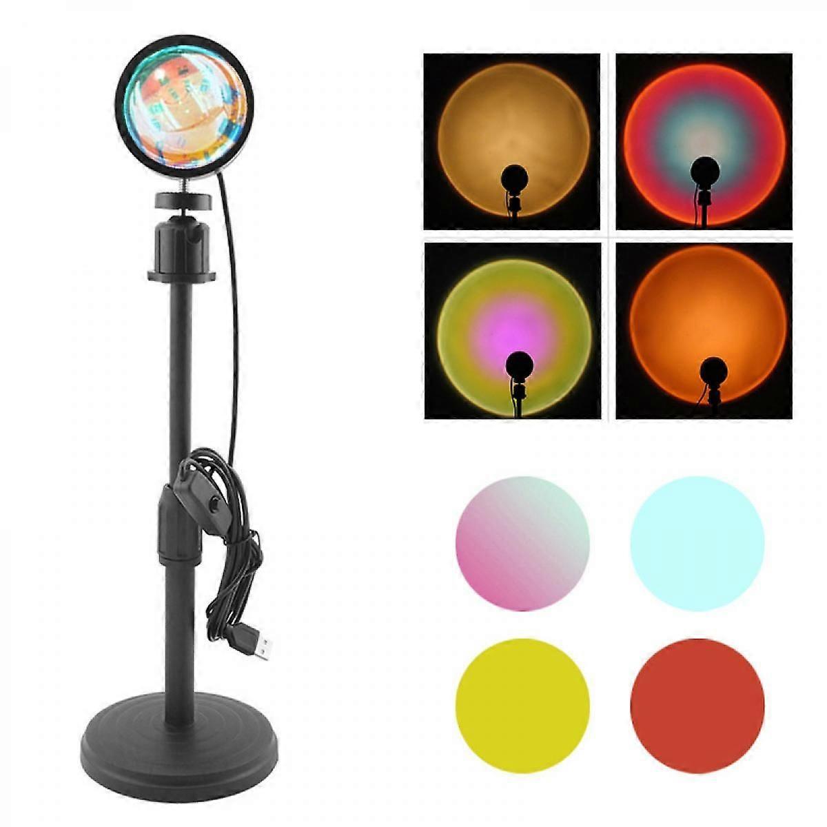Sunset Lamp Projection Sunlight Lamp LED Night Light Projector Multiple Colors Changing Sunrise Remote Sun Rainbow Room Decor
