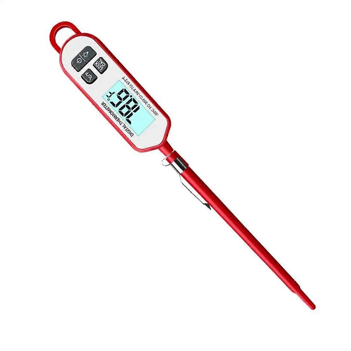 Food Thermometer Digital Probe Real-Time Reading Meat and Beverage Thermometer with LCD Display and Probe Kitchen Gadget