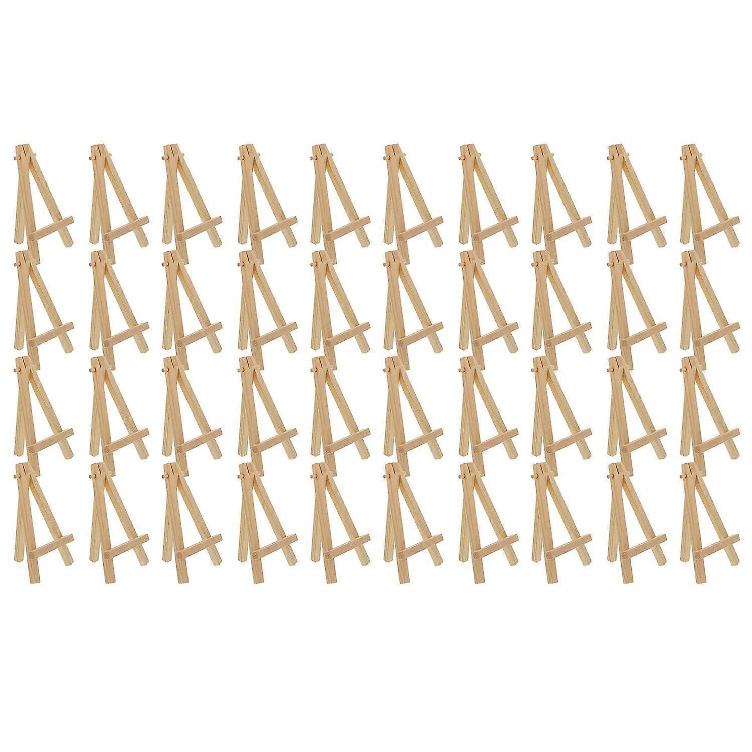Mini Wood Display Easel, 40Pcs, Perfect for Displaying Small Canvases, Business Cards, Photos