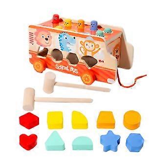 Wooden Montessori Toy Hammering Pounding Toy Early Development for Kids Baby