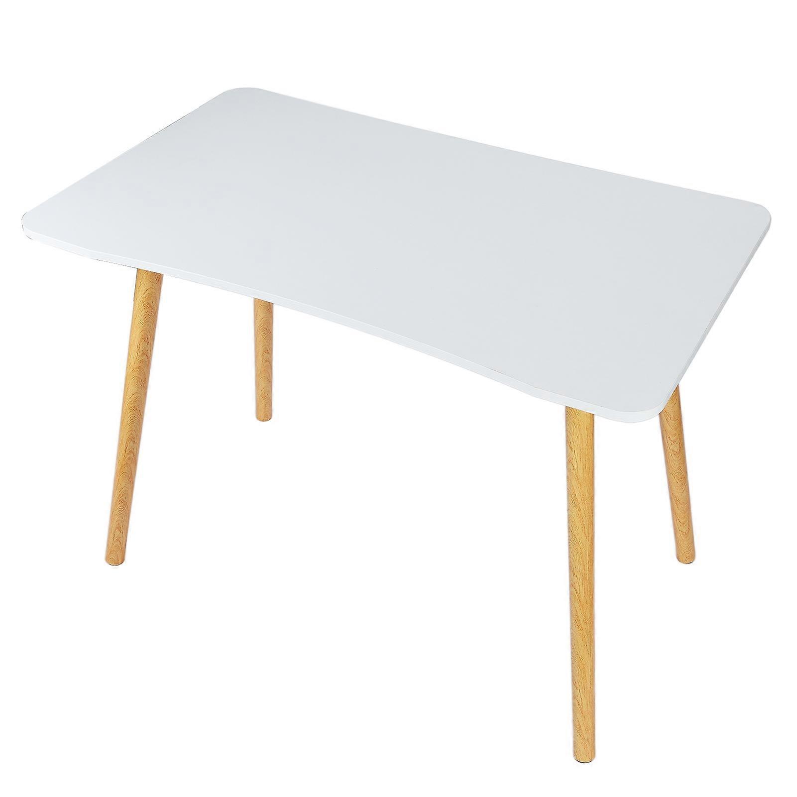 Nordic Style Computer Desk, Spacious Wood Writing Table with Ergonomic Edge for Home Office or Study