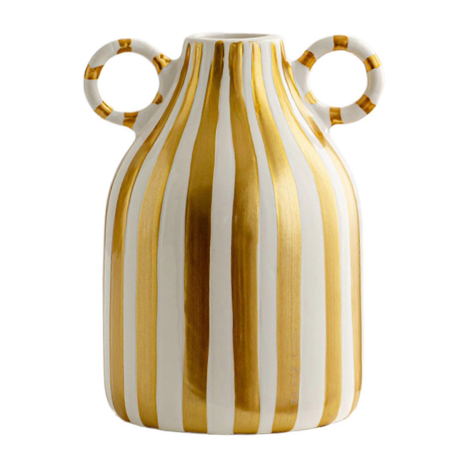 Decorative Flower Vase Vase with Handle Plants Flower Container Porcelain Vase