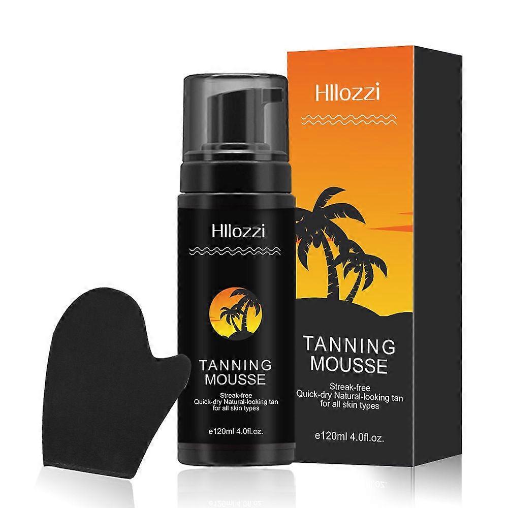 Self Tanning Foam Face and Body, Self-Tanning Moisturizing Foam Without Sunlight, Dark Self Tanner Mousse, Solarium and Outdoors for Women Men