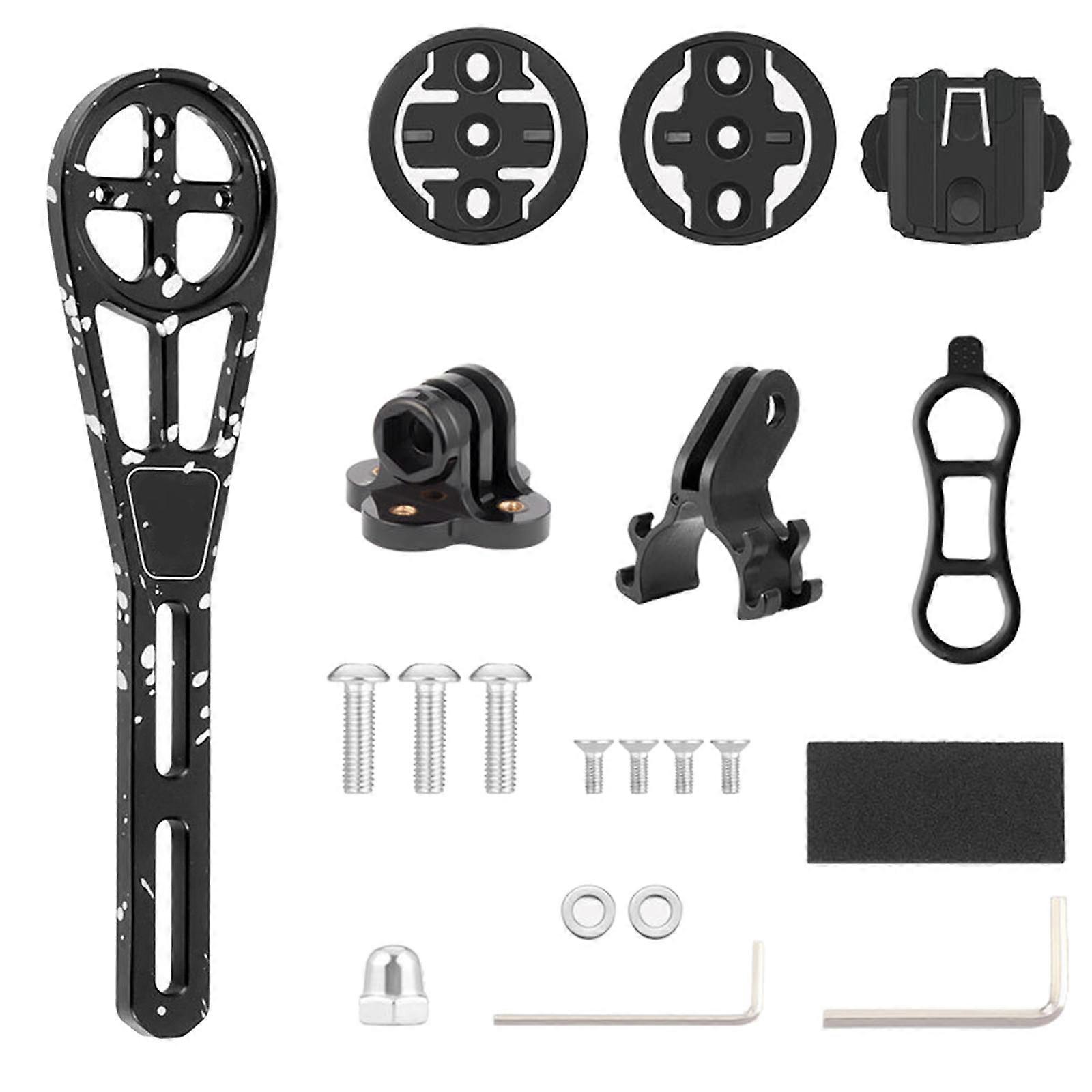 1set High Strength Aluminums Cycles Computer Brackets Easyly Install Cycle Mount Suitable for Mountain Biking black titanium