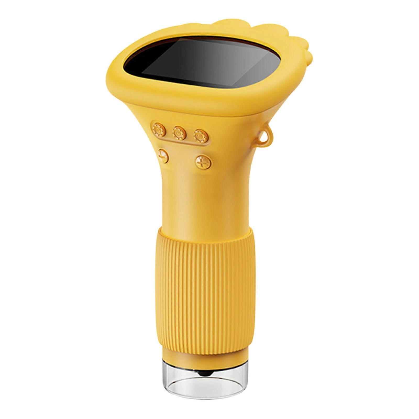 Optical Handheld Microscope for Kids Encouraging Scientific Exploration with LED Light Sources 50x-1000x Magnification Yellow