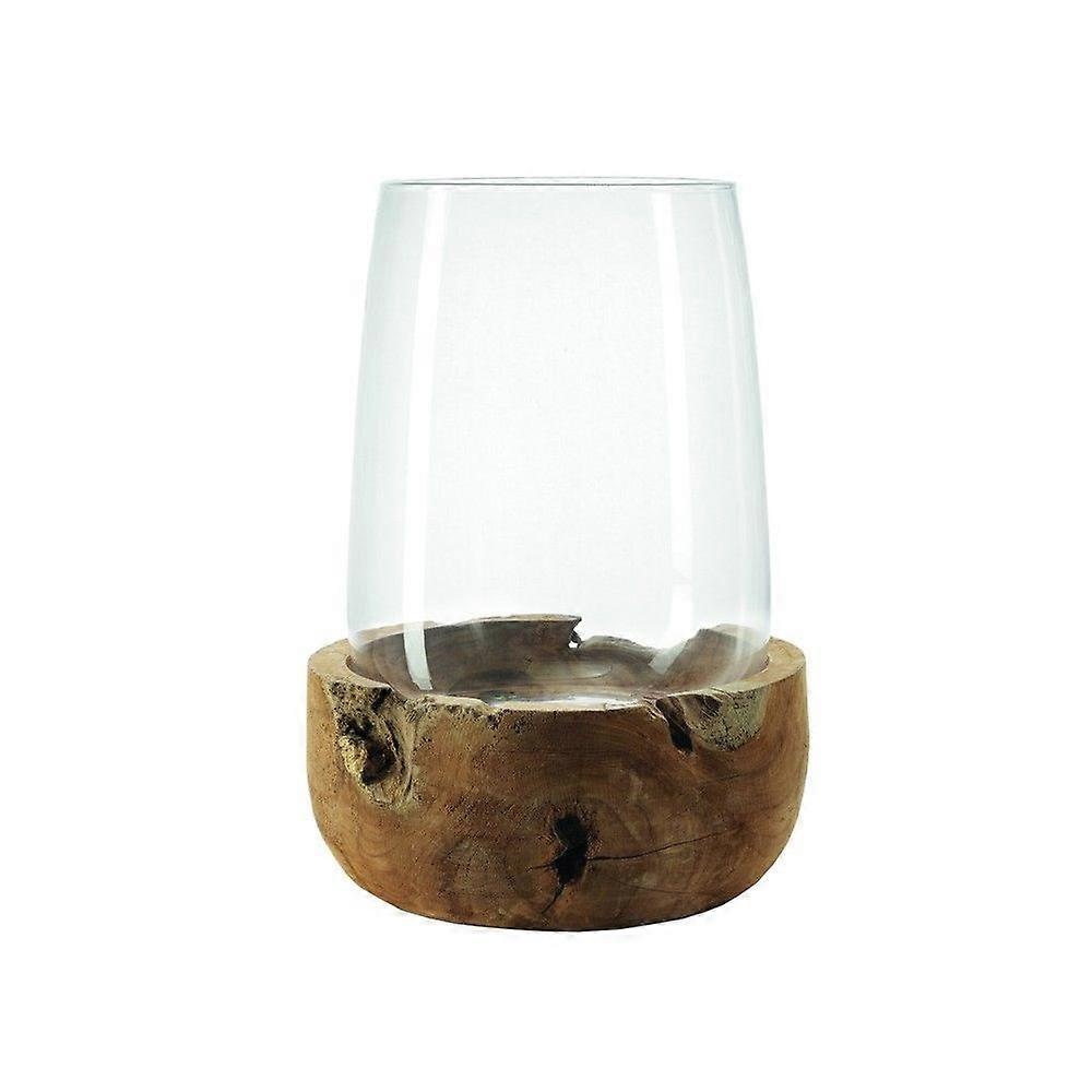 Leonardo lantern with teak base 45 cm Terra L084416