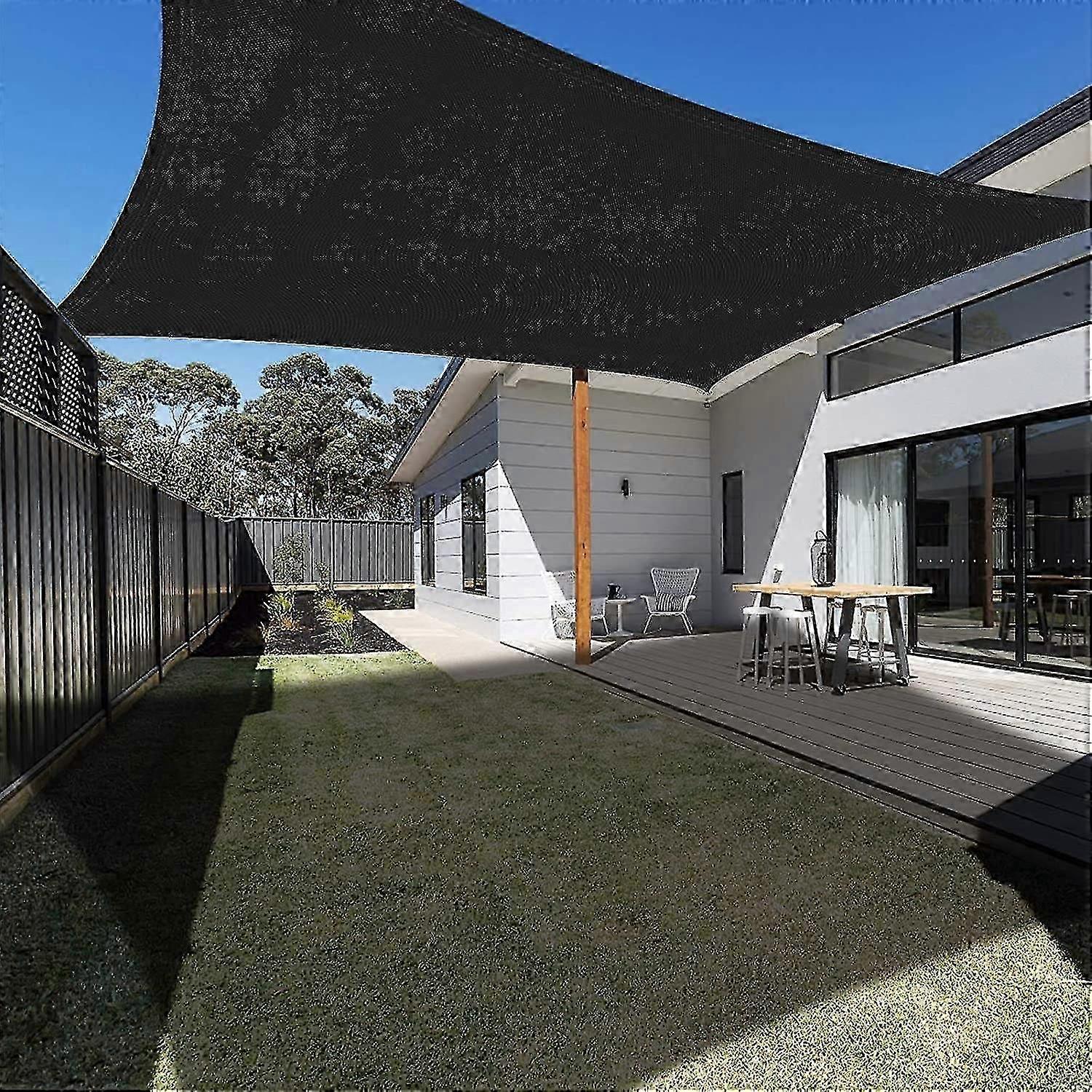 2x3m ブラック長方形シェードセイル、ガーデンパティオ屋外パティオ SW 用防水 UV 保護キャノピ