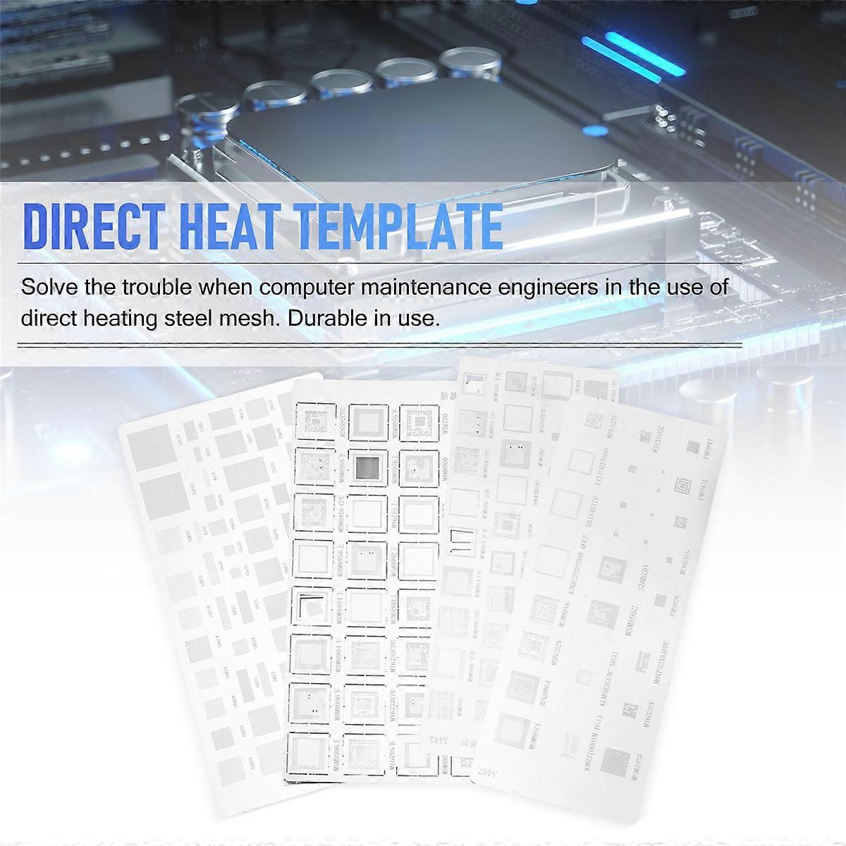 4PCS Universal BGA Stencil for MTK CPU RAM PM Power IC Reball Pin Direct Heat Template