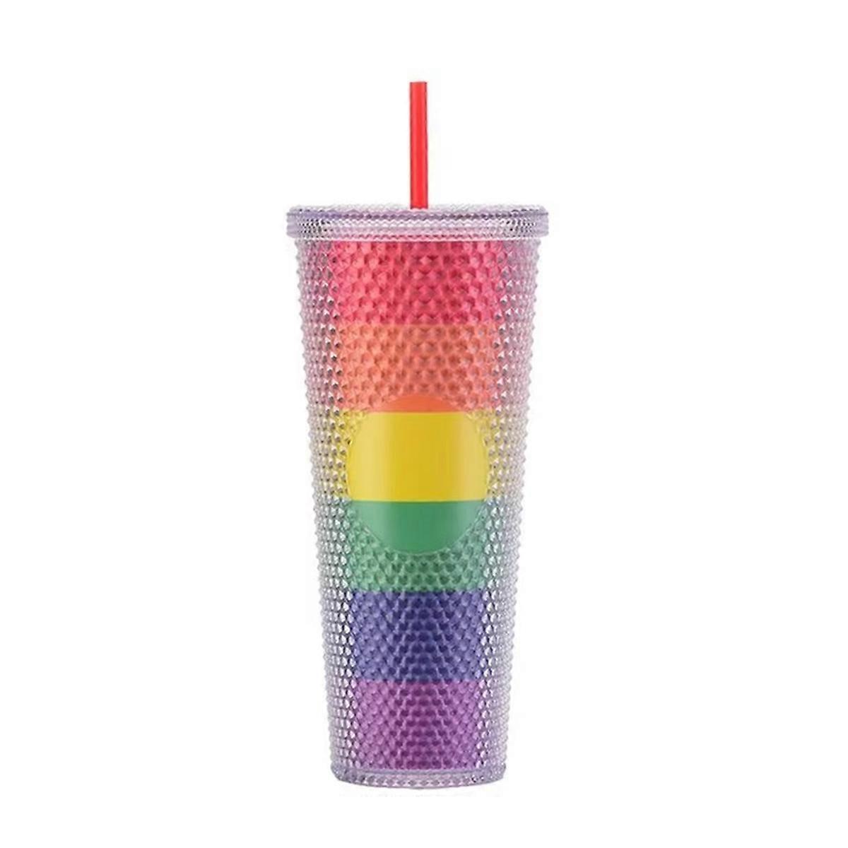 Tumbler with Removable Straw 24oz Double Wall Straw Tumbler