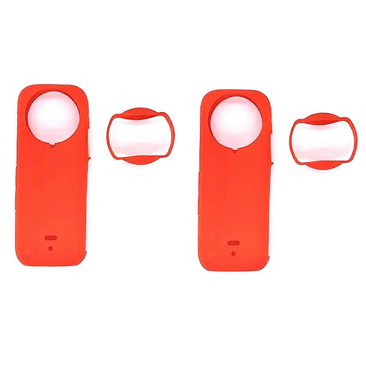 Sports Camera with Lens Silicone Case For X4 Red