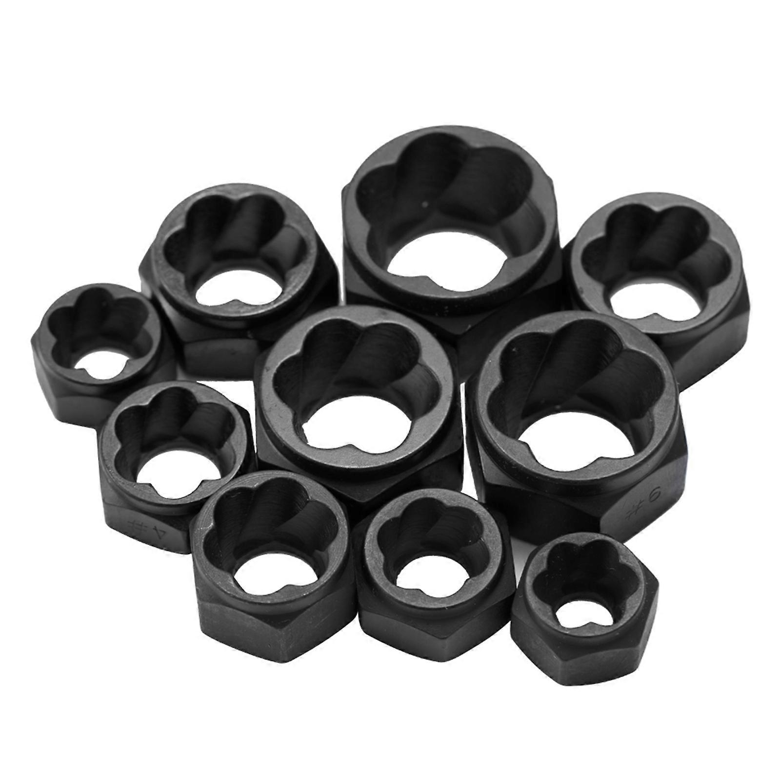 10pcs Damaged Bolt Nut Screw Remover Tool Kit Damaged Bolt Set Damaged Bolt Nut Screw Removal Socket