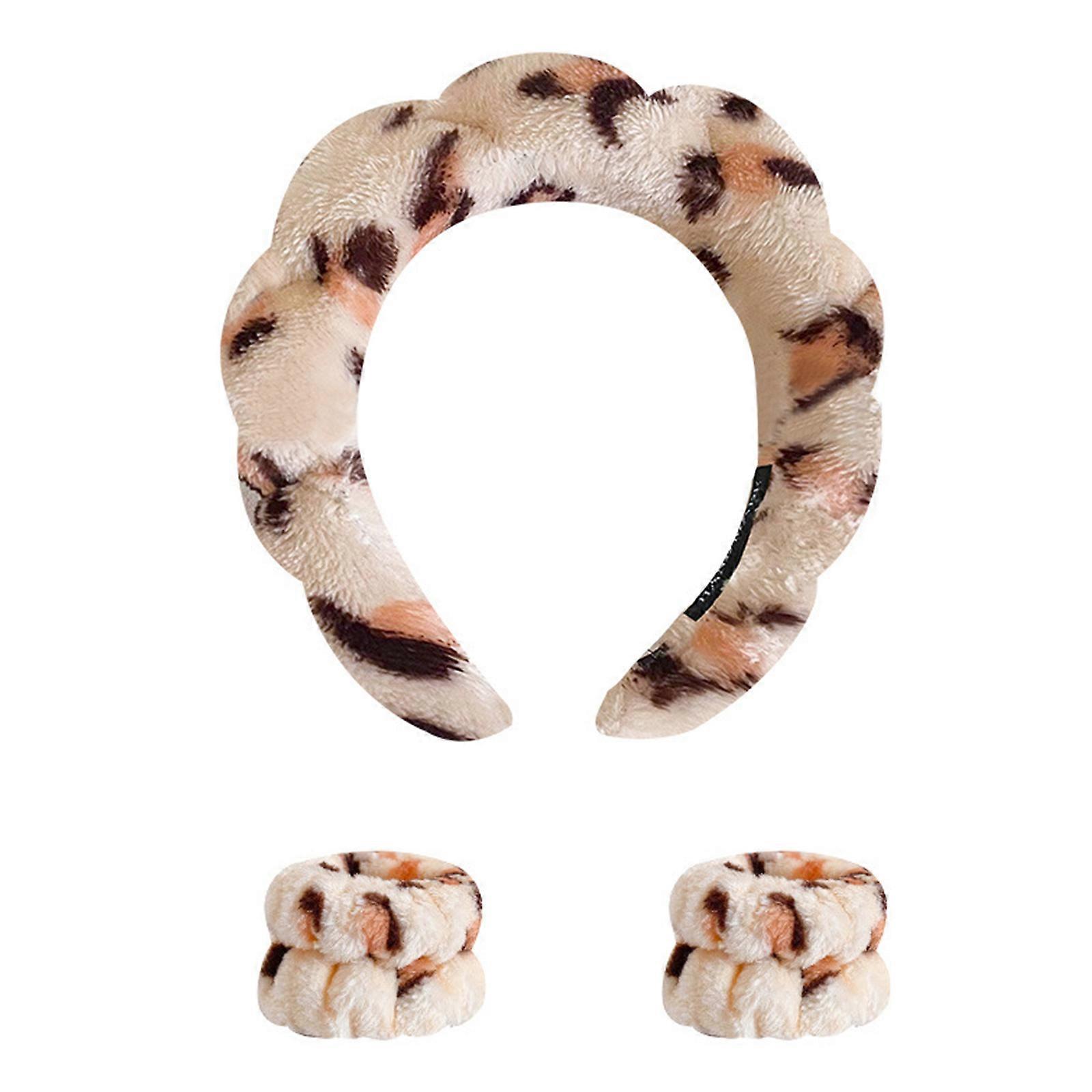 Spa Bilekleri Yıkama Bandı Kafa Bandı Emici Mikrofiber Bilekler Havlu Kadınlar için Yüz Yıkamak İçin Sıvının Dökülmesini Önler