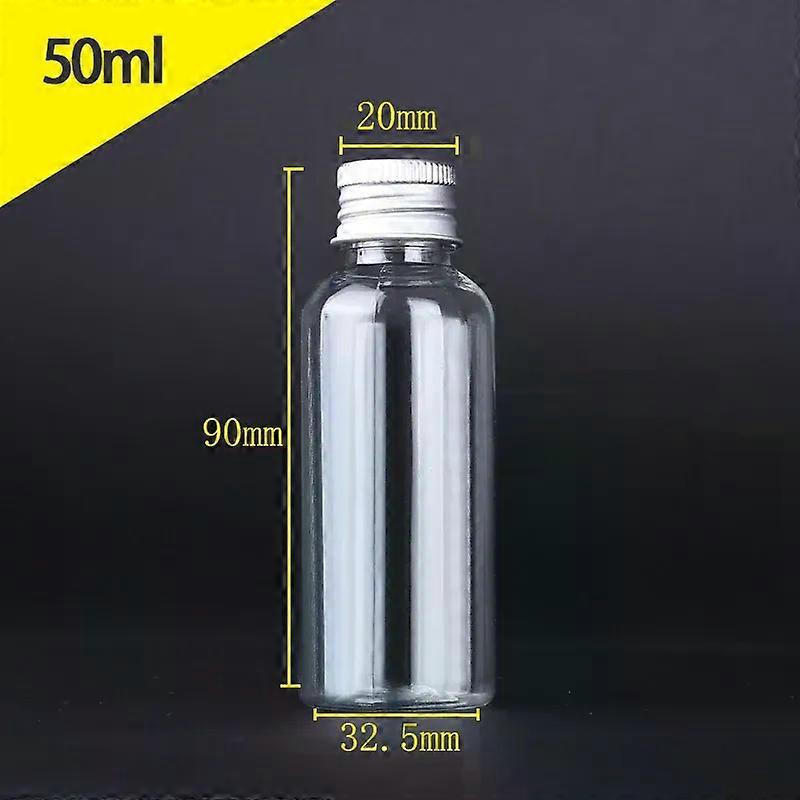 50Pcs 5/10/20/30/50/60/80/100/120ML μίνι φορητά πλαστικά μπουκάλια PET με καπάκια βιδών αργιλίου Καλλυντική λοσιόν εμπορευματοκιβωτίων ταξιδιού