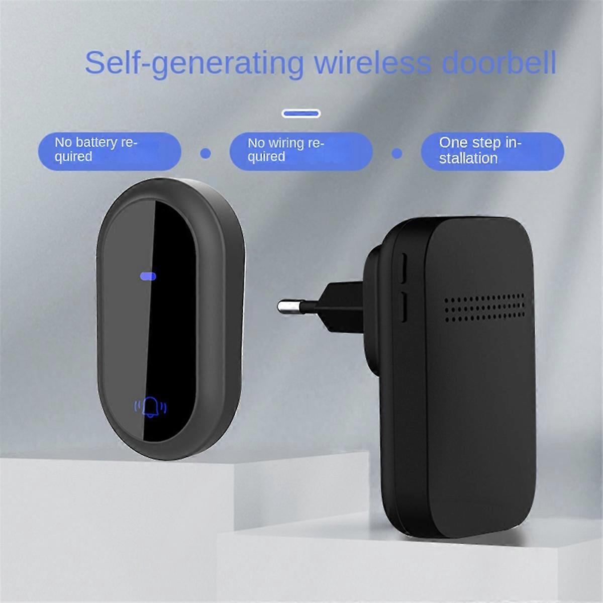 EU Plug Wireless Doorbell Waterproof Smart Doorbell IP68 Door Bell