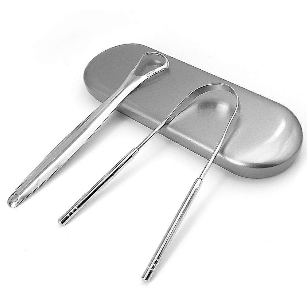 Stainless steel tongue scraper