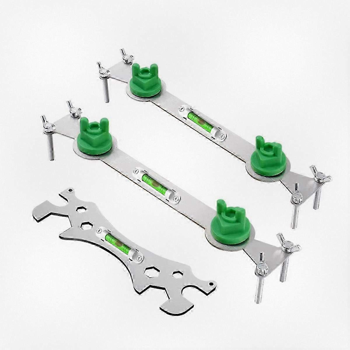 Adjustable Angle Wrench Set with Bubble Level for Bathroom Faucet Installation - Multi-Purpose Leveling Tool