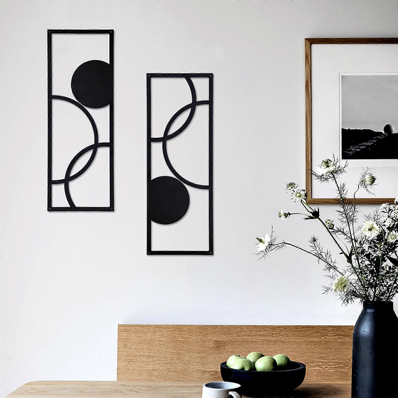 2 Pcs Modern Abstract Minimalist Geometric Aesthetic Wall Decor for Living Room Simple-1