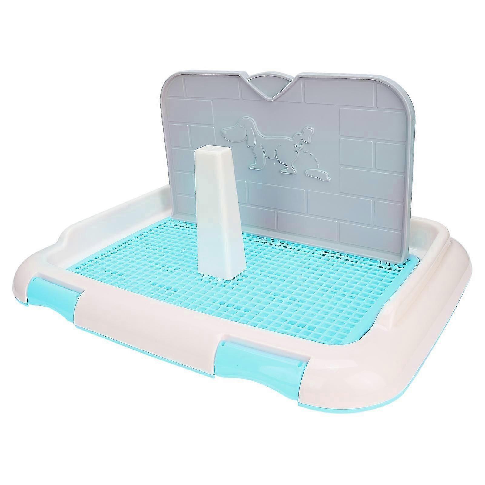 Indoor Dog Puppy Training Toilet Potty Tray with Fence for Scheduled Urination