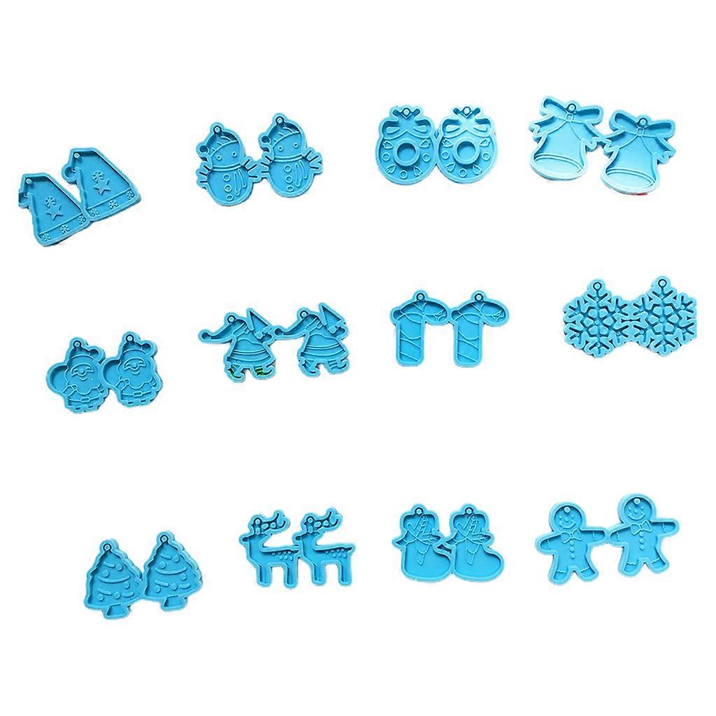 قوالب عيد الميلاد مناسبة للمجوهرات وراتنج السيليكون وقوالب المجوهرات بما في ذلك الأقراط والمعلقات والأساور والقلائد وقوالب