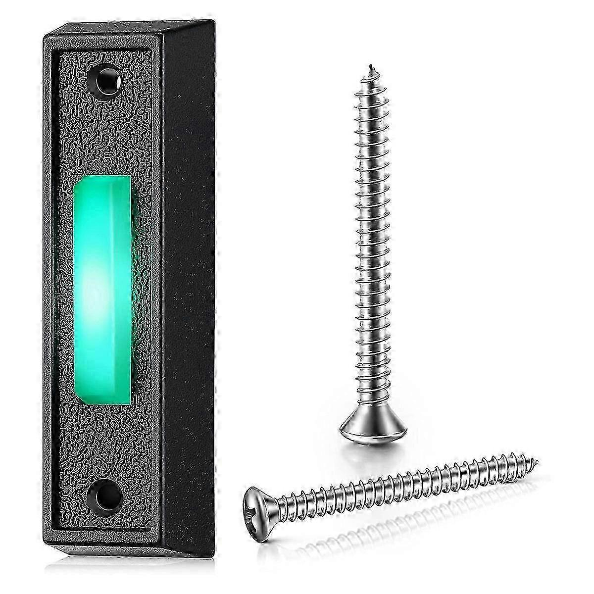 1PCS Wired Doorbell Button with LED Light, Replacement Of Doorbell Ring Button, Door Opener Switch Edition a