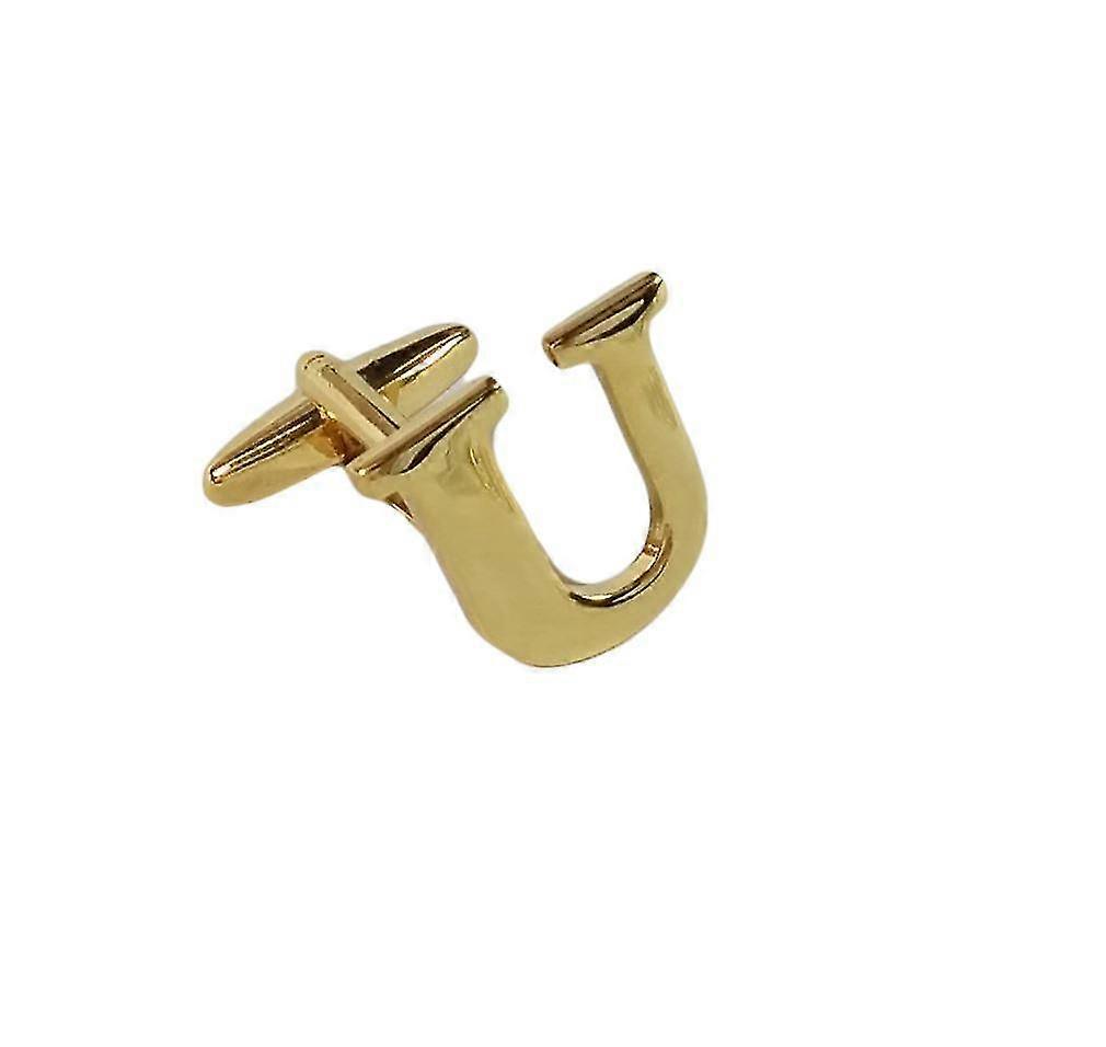 ゴールドカフスボタンレターU PZN