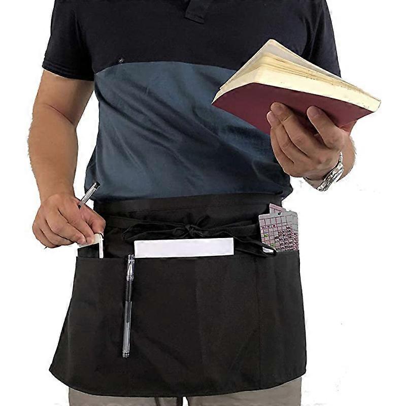 1 Pack Apron with 3 Pockets Waiter Apron