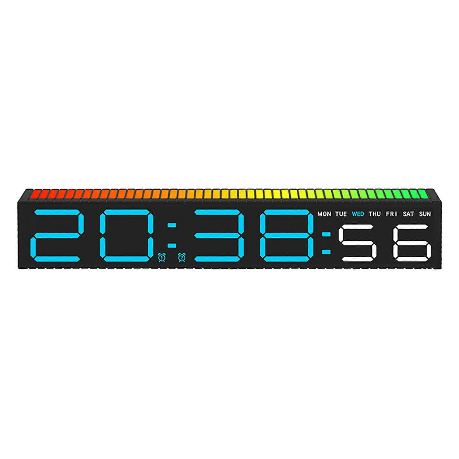 Led Alarm Clock Adjustable Brightness Desk Colck Dimmable Bedside Clock for Elderly and Seniors Students Bedroom Clock