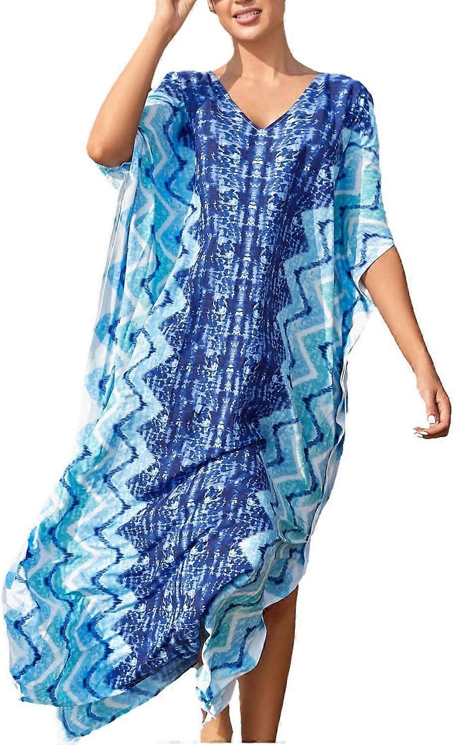 Women's Printed Kaftan Maxi Beach Skirt One Size