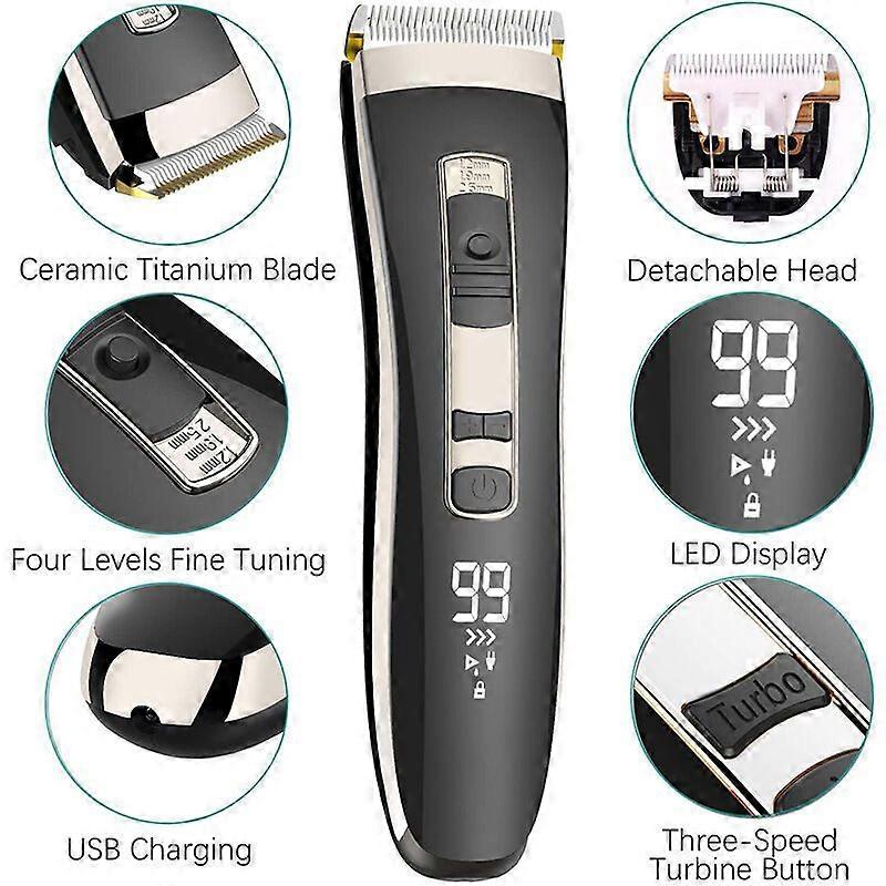 Hair Clipper for Men Professional Cordless Rechargeable Beard Trimmer Box for Men Family